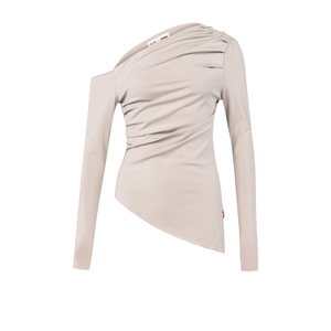 Your Itch Draped Long Sleeve Top - String (L)