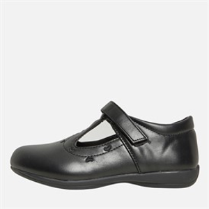 KP85 Girls Alice T-Bar Shoes Black