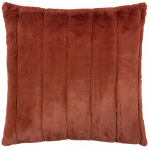 Paoletti Empress Faux Fur 45cm x 45cm Filled Cushion Rust