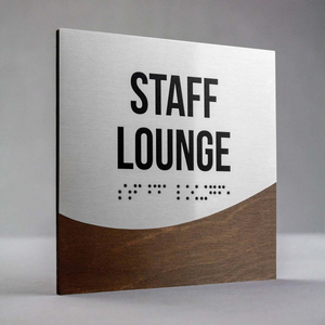 Personalized Door Sign: Wood & Stainless Steel — Jure Design