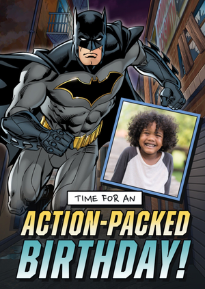 Batman Time For An Action Packed Birthday Card