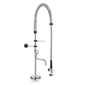 Grifo cocina industrial para hostelería de 2 aguas con piña rociadora - ZN-1