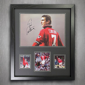 Eric Cantona Signed Manchester United Photo - Framed