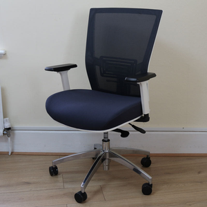 Pago Radar III Office Chair, Charcoal/Blue w/ Polished Base - Showroom Model