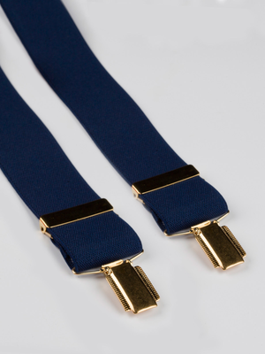 Plain Navy Braces