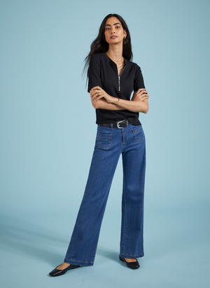 Lou Organic Cotton Stretch Jeans - UK 12 | EU 38 | US 08 / Washed Indigo