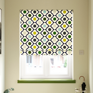 Orla Kiely Spot Flower, Blue Multi - Roman Blind