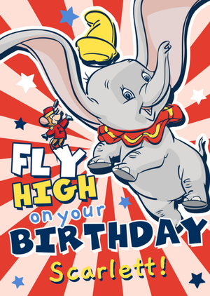 Disney Dumbo Fly High On Your Birthday Card