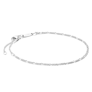 Connect Silver Figaro Chain Charm Bracelet