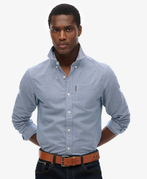 Essentials Oxford-overhemd met lange mouwen