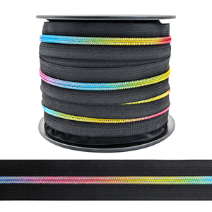 Fermeture nylon 5 mm lurex - Arc-en-ciel
