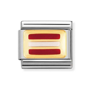 Classic Gold & Enamel  Flag Of Austria Charm