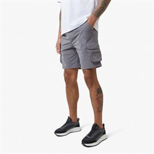 Closure London Mens Tech Stretch Poly Utility Shorts Charcoal
