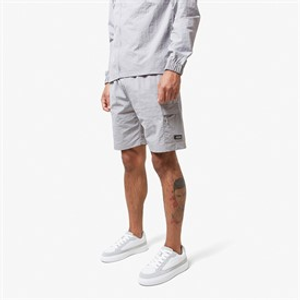 Closure London Mens Crinkle Nylon Shorts Frost Grey