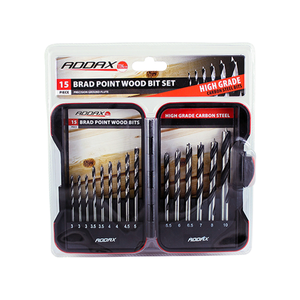 Timco 15 Piece Brad Point Wood Bit Set