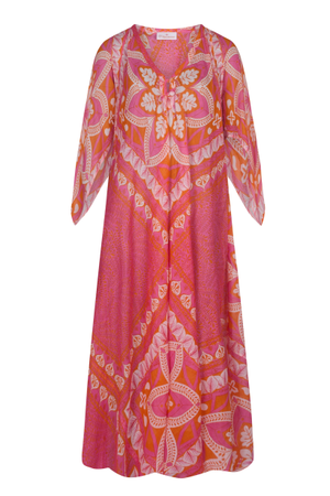 Kaftan Dress, Luxury Beach Kaftan, Floaty Summer Maxi Dress Ibiza (one size)