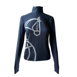 Long Sleeve Sun Shirt Painted Horse Blue (XXXS)