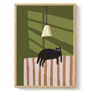 Sunlight Cat - Art Print - A4 (A4 (210 x 297mm))