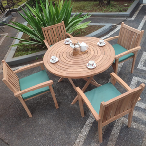 Westminster Teak Wood Outdoor Dining Set | 4 Seater | With Weatherproof Cushions