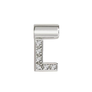 SeiMia Silver CZ Letter L Pendant Charm