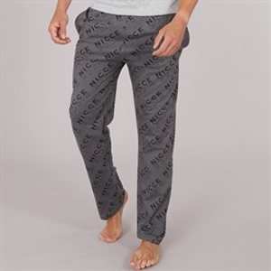NICCE Mens Dutton AOP Lounge Pants Coal AOP