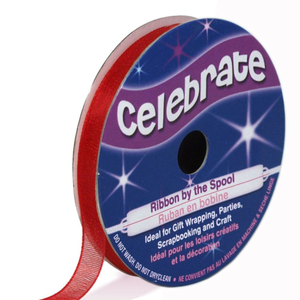 Ruban organza Celebrate rouge - 6 mm x 8 m