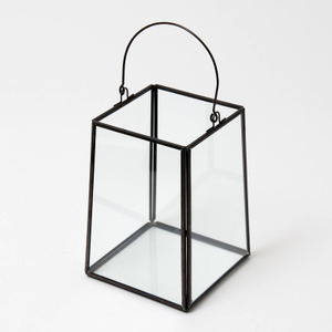 Small Glass Lantern - Black