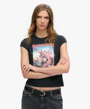 T-shirt Band con maniche ad aletta Iron Maiden x Superdry