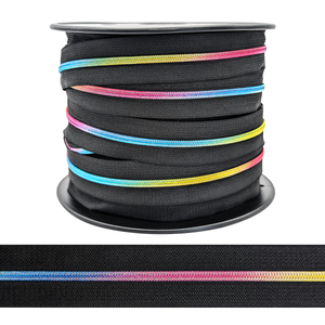 Fermeture nylon 3 mm lurex - Arc-en-ciel