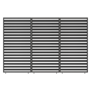 Maze - Solis Pergola Pack of 3 Fixed Positioned Side Louvres (3m) - Grey