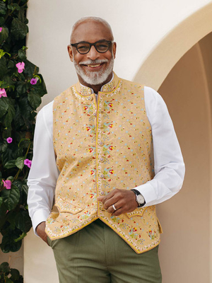 Embroidered Regency Nehru Vest