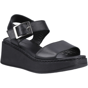 Hush Puppies Beatrix Wedge Leather Women's Black Wedges