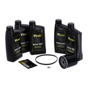 Vspec Mineral Oil Service Kit With Black Filter For 2006-2017 Harley Davidson Dyna & 2007-2017 Softail (GRBRT58)