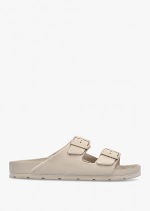 Beige Two Bar EVA Mules
