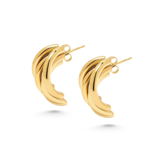 Bold Layered Hoops In Golds (one size)