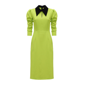 Formal Midi Dress Lime Green (XXL)