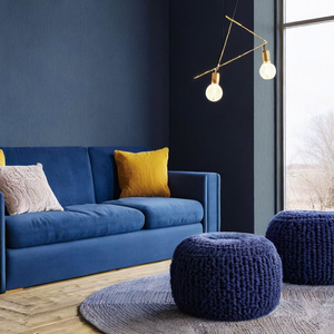 Anaglypta Colour Linen Texture Steel Blue Wallpaper - RD3026