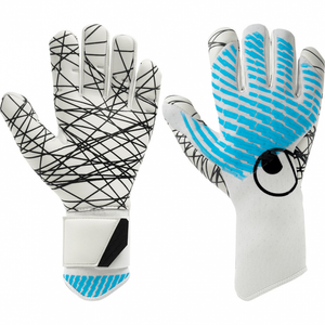 Uhlsport CYBERTEC ULTRAGRIP HN  - white/cyan - 7.5