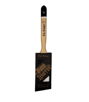Paint Warrior Badger Oval Angle Long Handle Paint Brush