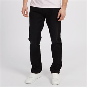 Onfire Mens Stretch Straight Fit Denim Jeans Black