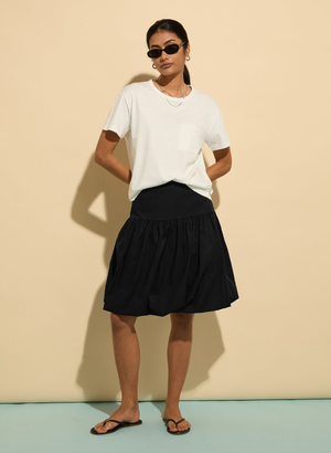 Saffy Organic Cotton Puffball Skirt - UK 12 | EU 38 | US 08 / Caviar Black