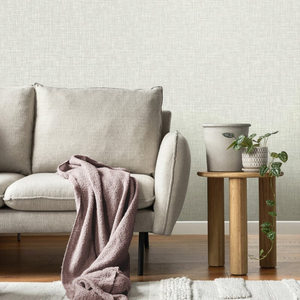 Crown Lynford Plain Texture White Wallpaper - M1878
