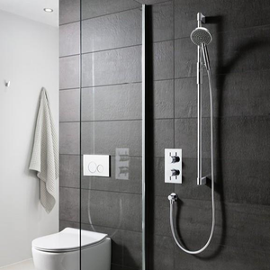 Crosswater Ethos Premium Shower Kit - Shower Rail, 3 Mode Head Handset and Hose in Chrome