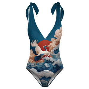 Elegant Waves One Piece Swimsuit (M)