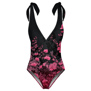 Midnight Bloom One Piece Swimsuit (XL)