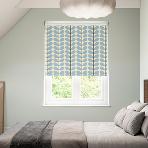 Orla Kiely Two Colour Stem, Powder Blue - Roller Blind