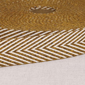 Sangle chinée chevrons - Ocre