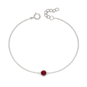 Signature Silver July Birthstone Crystal Bracelet