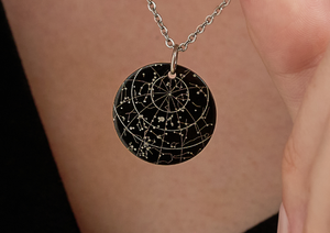 Black Night Necklace with Gift Folder