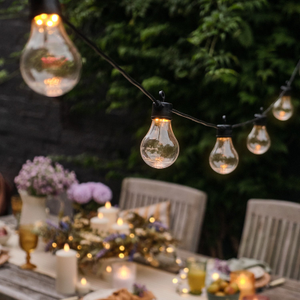 Core Connect 10m 20 Warm White Connectable Festoon Lights Black Cable